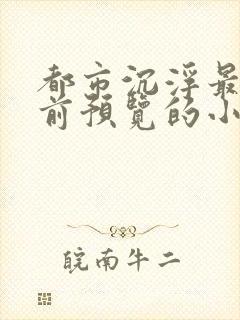 都市沉浮最快超前预览的小说3030