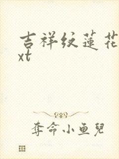 吉祥纹莲花楼txt