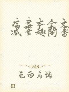 病案本全文未删减笔趣阁番外