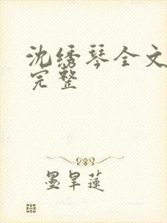 沈绣琴全文阅读完整