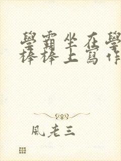 学霸坐在学渣的棒棒上写作业