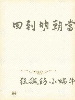 回到明朝当太子