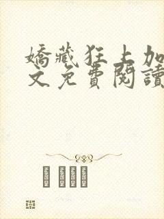 娇藏狂上加狂全文免费阅读笔趣阁