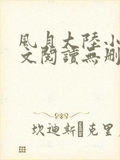 风月大陆小说全文阅读无删减