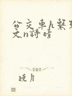 公交车h系列辣文n诗晴