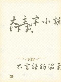 大主宰小说txt下载