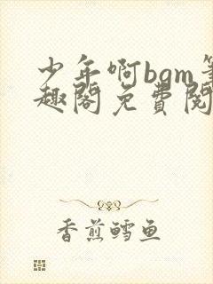 少年啊bgm笔趣阁免费阅读全文下载