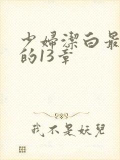 少妇洁白最刺激的13章