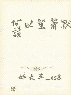 何以笙箫默 小说