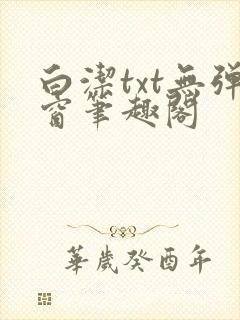 白洁txt无弹窗笔趣阁