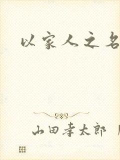 以家人之名小说