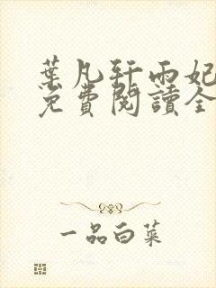 叶凡轩雨妃小说免费阅读全文下载