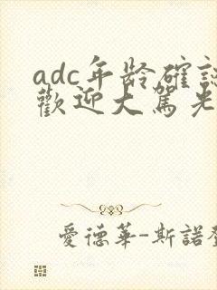 adc年龄确认欢迎大驾光临小说