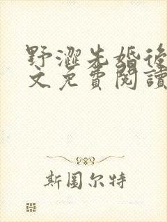 野涩先婚后爱全文免费阅读笔趣阁