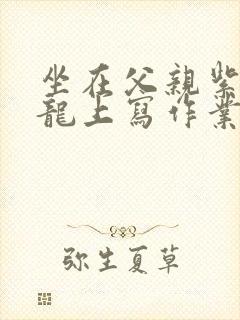 坐在父亲紫色大龙上写作业