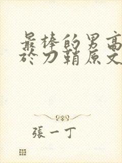 最棒的男高中生于刀鞘原文阅读