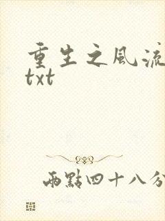 重生之风流仕途txt