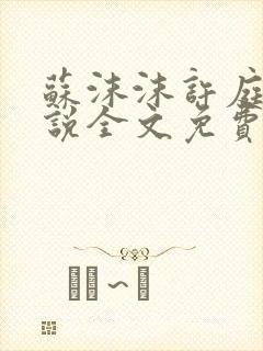 苏沫沫许庭川小说全文免费阅读