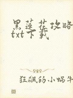 黑莲花攻略手册txt下载