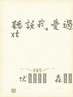 听说我爱过你txt