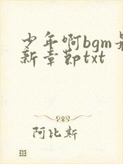 少年啊bgm最新章节txt