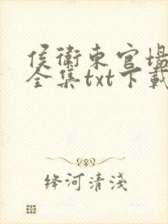 侯卫东官场笔记全集txt下载