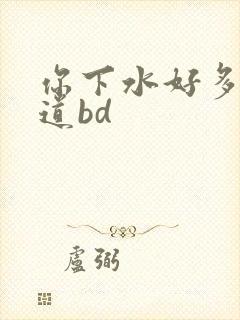 你下水好多下水道bd
