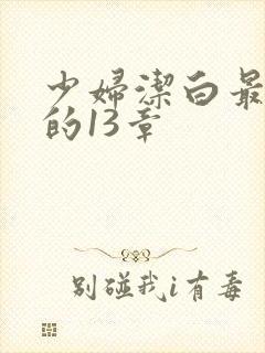 少妇洁白最刺激的13章