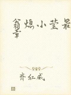 翁熄小莹最新节章