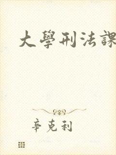 大学刑法课