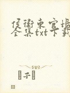 侯卫东官场笔记全集txt下载