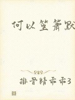 何以笙箫默小说