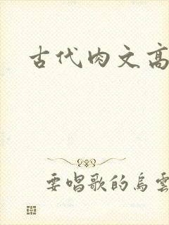 古代肉文高辣文