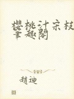 樱桃汁宋枝江野笔趣阁