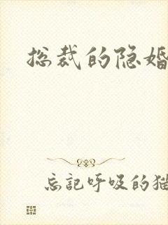 总裁的隐婚新娘