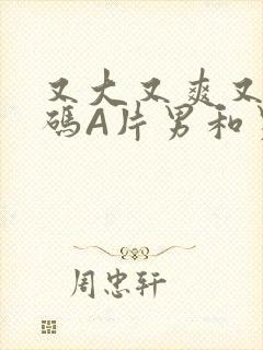 又大又爽又黄无码A片男和男