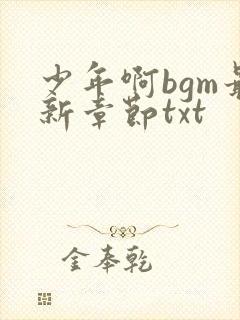 少年啊bgm最新章节txt
