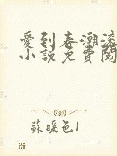 爱到春潮滚滚来小说免费阅读