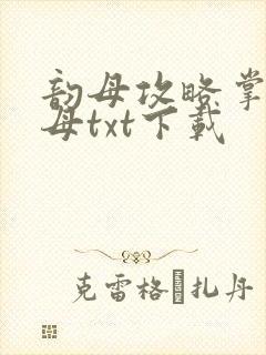 韵母攻略掌中美母txt下载