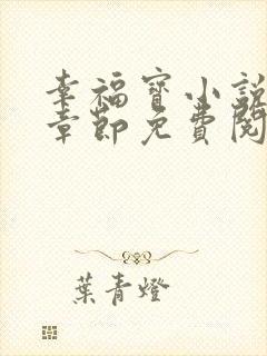 幸福宝小说最新章节免费阅读