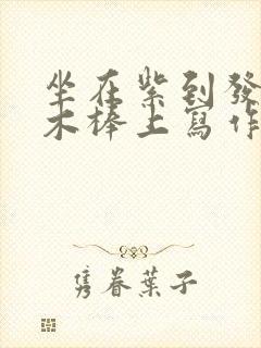 坐在紫到发黑的木棒上写作业