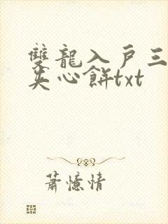 双龙入户三人行夹心饼txt