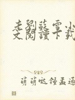 老刘苏雪小说全文阅读下载