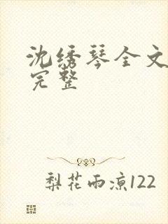 沈绣琴全文阅读完整