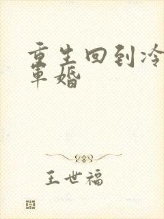 重生回到冷战前军婚