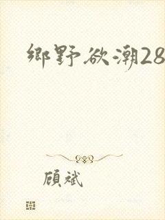 乡野欲潮28章