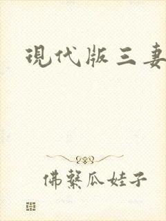 现代版三妻四妾