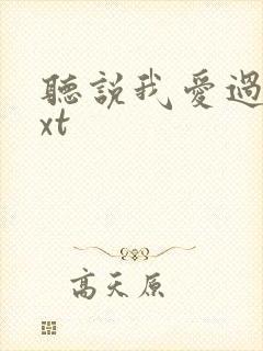 听说我爱过你txt