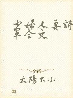 少妇人妻诗雨小军全文