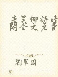 老吴柳诗晴笔趣阁全文免费阅读